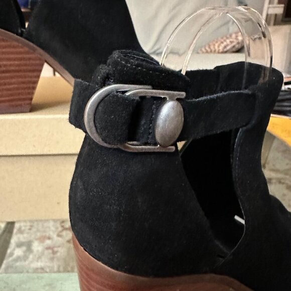 SOLE SOCIETY Caprica Open Toe Bootie (Black‎ Suede) US 7.8 EU 38 Boho Fall - Picture 4 of 8